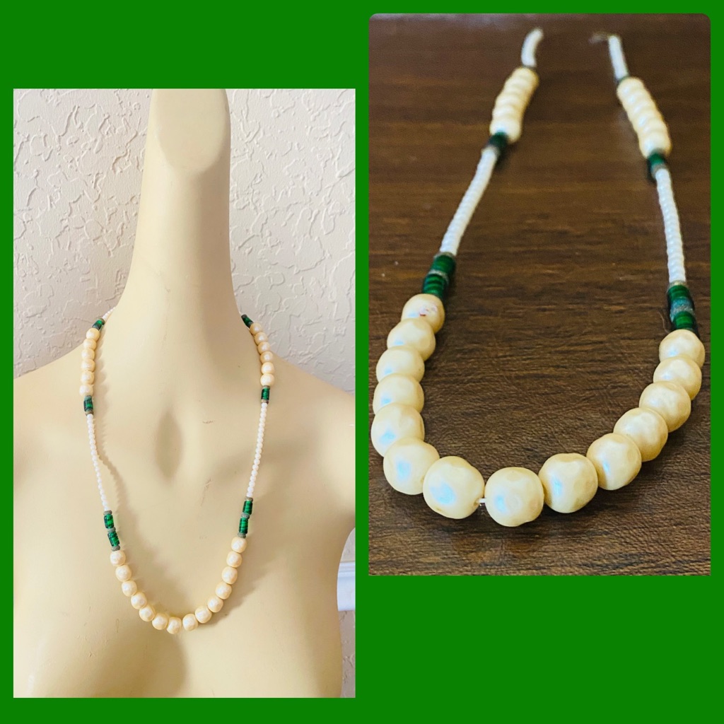 Vintage Hattie Carnegie Pearls Green Necklace 56$